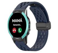 Correas de Repuesto Compatibles con SaveFamily Reloj Inteligente - Banda de Silicona Transpirable, Ajustable y Cómoda - Compatible con SaveFamily Slim 4G/SaveFamily Enjoy 18mm Correas (Azul oscuro)