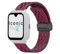 Correas de Repuesto Compatibles con SaveFamily SmartWatch-Banda de Silicona Transpirable, Ajustable y Cómoda-Compatible con SaveFamily Iconic Plus 2/Senior/SaveWatch Plus 4G 20mm Correas (Rojo)