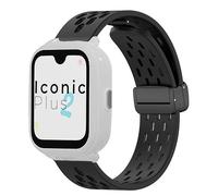 Correas de Repuesto Compatibles con SaveFamily SmartWatch-Banda de Silicona Transpirable, Ajustable y Cómoda-Compatible con SaveFamily Iconic Plus 2/Senior/SaveWatch Plus 4G 20mm Correas (Negro)
