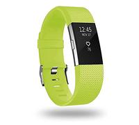 Correas de repuesto para Fitbit Charge 2, accesorios suaves, cierre de metal seguro para Fitbit Charge 2 (6,7 "-8,1"), color verde