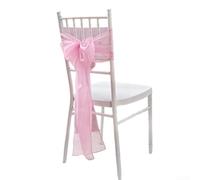 Correas de respaldo de silla con decoración de flores y mariposas para sillas de boda y banquete que ofrecen un aspecto pulido (rosa)