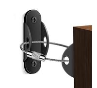 Correas De Seguridad Para Muebles - Hierro Y Acero Inoxidable | Kit Anti-basculante, Soporte De Conector De Pared | Retención De Muebles De Metal Para La Seguridad De Los Animales Domésticos | A