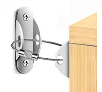 Correas De Seguridad Para Muebles - Hierro Y Acero Inoxidable | Kit Anti-basculante, Soporte De Conector De Pared | Retención De Muebles De Metal Para La Seguridad De Los Animales Domésticos | A