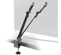 Correas de seguridad para TV, anclajes de pared para muebles y TV, correas de abrazadera sin perforaciones, para montaje VESA, conectores de metal, color negro