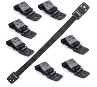 Correas de Seguridad para TV y Muebles de Bébé Earth | Juego de 8 Anclajes de Nylon Resistentes | Protección para Niños | Muy fáciles de Instalar | Un Protector Antiportazos Gratis | Negro