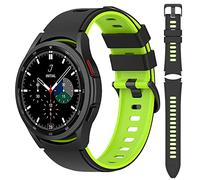 Correas de Silicona de Repuesto Compatibles con Samsung Galaxy Watch 4 40mm/44mm/Samsung Galaxy Watch 4 Classic 46mm/Watch 3 41 mm/Gear S2 Classic, Negro Verde