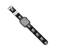 Correas de silicona de repuesto para Apple Watch con diseño de calavera, con texto en inglés "I Will Cut You", 42mm/44mm, Acero inoxidable, Amatista