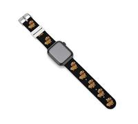 Correas de silicona de repuesto para Apple Watch con moño de perro salchicha en hot dog, 42mm/44mm, Acero inoxidable, Amatista