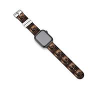 Correas de silicona de repuesto para reloj de caballo salvaje y yegua de animales salvajes, compatibles con Apple Watch, 42mm/44mm, Acero inoxidable, Amatista