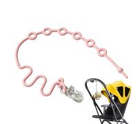 Correas de silicona para juguetes, arnés de mordedor de silicona ligero y ajustable, correas de soporte de juguetes para silla alta, para asiento de coche, cunas, bolsas, mordedor de botella, chupete