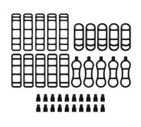 Correas de silicona para luz de bicicleta, 35 piezas, juego de bandas de montaje de linterna, ganchos de goma elásticos para ciclismo, accesorio de altavoz de luz trasera, 100 mm, negro (40 piezas)