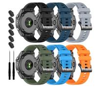 Correas de silicona Quickfit de 22 mm para Garmin Tactix 8/Fenix 8 AMOLED-47mm/7 Pro/7/6/6 Pro/5/5 Plus, compatible con Fenix E/Descent G2/G1 Solar/Forerunner 965/955/945/Approach S70 47mm/S62