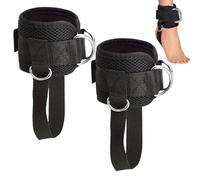 Correas de Tobillo Acolchadas para Entrenamiento en Cable con Anillas en D, Modelo Ajustable para Gimnasio, Kickbacks y Rutinas de Piernas