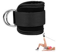 Correas de tobillo ajustables para tractores de cable - Hebilla de pórtico de fitness, bandas de tobillo con anillo en D para entrenamiento de piernas y glúteos | Accesorios de fitness para