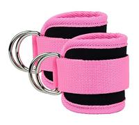 Correas de tobillo bandas de resistencia de tobillo puños de muñeca correas acolchadas ajustables fitness glúteos Kickback anillo en D para máquina de cable gimnasio pie pierna entrenamiento soporte