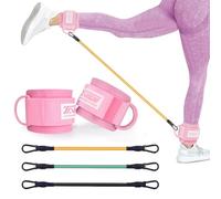 Correas de tobillo con puños, bandas de tobillo para entrenamiento, banda de resistencia de tobillo para piernas, equipo de entrenamiento de glúteos para entrenamiento de cadera, bandas de ejercicio