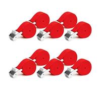 Correas de Trinquete, 10 correas de amarre reutilizables ajustables 3 con hebillas aleación antioxidante, correa hebilla leva for una sujeción segura la carga(Rot)