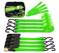 Correas de trinquete AWELCRAFT de 1500 libras de resistencia a la rotura - 4 x 15 pies de calidad superior