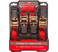 Correas de trinquete con ganchos 3 metros juego de 4 piezas autozubehör hp