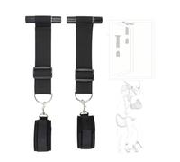 Correas de yoga para colgar en el marco de la puerta, de color negro, con correas de sujeción ajustables, aptas para pilates en interiores y ejercicios de tonificación y flexibilidad