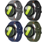 Correas deportivas para Samsung Galaxy Watch 7 6 5 4 FE Band 40mm 44mm hombres mujeres correa de silicona suave sin huecos para 47mm 43mm/Classic 46mm 42mm/5 pro 45mm, 4 Pack_02