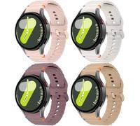 Correas deportivas para Samsung Galaxy Watch 7 6 5 4 FE Band 40mm 44mm hombres mujeres correa de silicona suave sin huecos para 47mm 43mm/Classic 46mm 42mm/5 pro 45mm, 4 Pack_04