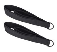 Correas dobles de pilates, equipo de fitness para manos y pies, accesorios duraderos de doble mano, fitness, hogar, gimnasio, reformador de pilates y yoga, color negro