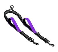 Correas elásticas a prueba de explosiones ajustables de una a dos correas dobles para perros, accesorios para pasear perros pequeños (morado)