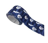 Correas Elásticas Con Estampado De Cabeza De Fantasma De Halloween, 2 Metros, 2,5 CM, 3,8 CM, Accesorios De Costura For Cinturón De Ropa DIY(GE034,38mm 2Meter)