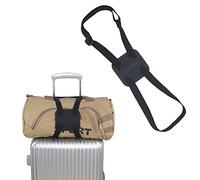 Correas elásticas para Equipaje, Correas de Equipaje, cinturón Ajustable para Maleta, añade una Bolsa, fácil de Viajar, cinturón elástico (Negro)