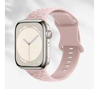 Correas grabadas compatibles con Apple Watch Band de 40 mm, 41 mm, 38 mm, 42 mm, 44 mm, 45 mm, 46 mm, 49 mm, correa de silicona suave con patrón de leopardo para iWatch Series 10, 9, 8, 7, 6, 5, 4, 3