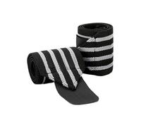Correas Levantamiento 1/2 muñequeras de soporte for muñeca, correas extra fuertes for levantamiento pesas, vendajes for, equipo protección for fitness(2PC BLACK WHITE)