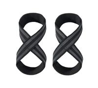 Correas Levantamiento 1 par de correas for levantamiento pesas, peso muerto for potencia, gimnasio, muñequeras, fitness, culturismo(Black,L)