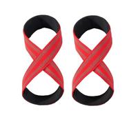 Correas Levantamiento 1 par de correas for levantamiento pesas, peso muerto for potencia, gimnasio, muñequeras, fitness, culturismo(Red,L)