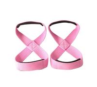 Correas Levantamiento 2 correas de algodón for levantamiento pesas, en forma 8, cinturones, banda palma for dominadas, gruesas(Pink,L)