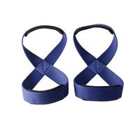 Correas Levantamiento 2 correas de algodón for levantamiento pesas, en forma 8, cinturones, banda palma for dominadas, gruesas(Blue,L)