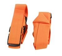 Correas para bolsas de viaje de color naranja brillante, fáciles de identificar, ajustables, con sistema de unión cruzada.