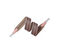 Correas para Bolsos Correa de Bolso Tejida a Mano con patrón clásico for Hombro, Repuesto Lona, Correa Ancha(Pink Silver Buckle,100CM)