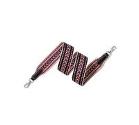 Correas para Bolsos Correa de Bolso Tejida a Mano con patrón clásico for Hombro, Repuesto Lona, Correa Ancha(Black Silver Buckle,110)