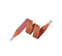 Correas para Bolsos Correa de Bolso Tejida a Mano con patrón clásico for Hombro, Repuesto Lona, Correa Ancha(Orange Silver Buckle,90CM)