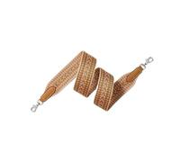 Correas para Bolsos Correa de Bolso Tejida a Mano con patrón clásico for Hombro, Repuesto Lona, Correa Ancha(Brown Silver Buckle,90CM)