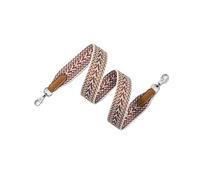 Correas para Bolsos Correa de Lona Tejida a Mano con patrón clásico for Bolso Hombro, Repuesto for(Brown Silver Buckle,2XL)