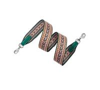 Correas para Bolsos Correa de Lona Tejida a Mano con patrón clásico for Bolso Hombro, Repuesto for(Green Silver Buckle,XL)