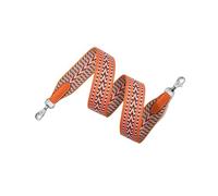 Correas para Bolsos Correa de Lona Tejida a Mano con patrón clásico for Bolso Hombro, Repuesto for(Orange Silver Buckle,XL)