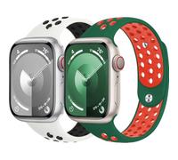 Correas para Correa Apple Watch 40mm 41mm 38mm 42mm, Correa iWatch 44mm 45mm Ultra 49mm 46mm Hombre/Mujer,Bracelet Silicona Suave Deportiva para Apple Watch Series 10 9 8 7 6 5 4 3 SE 2 Nike+