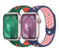 Correas para Correa Apple Watch 40mm 41mm 38mm 42mm, Correa iWatch 44mm 45mm Ultra 49mm 46mm Hombre/Mujer,Bracelet Silicona Suave Deportiva para Apple Watch Series 10 9 8 7 6 5 4 3 SE 2 Nike+