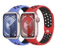 Correas para Correa Apple Watch 40mm 41mm 38mm 42mm, Correa iWatch 44mm 45mm Ultra 49mm 46mm Hombre/Mujer,Bracelet Silicona Suave Deportiva para Apple Watch Series 10 9 8 7 6 5 4 3 SE 2 Nike+