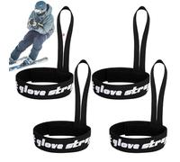 Correas para guantes de snowboard,Correas para guantes de esquí - 4X correa para guantes de alpinismo,Pulsera de soporte de muñeca para guantes de invierno, esposas suaves para esquiar, snowboard
