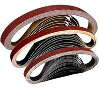 Correas para lijadoras 10 unids/lote 10mm/13mm/20mm lija de correa lijado for 10x330mm 13x457mm 20x520mm lijadora aire pulido papel grano 40-1000(10pcs 13mm,100 Grit)