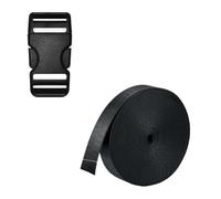 Correas para Mochilas Buckles and Straps Set, 6Yards Nylon Webbing, 6pack Side Release Buckle, 12pcs Tri-Glide Sliders For DIY Luggage Strap, Backpack(20mm)